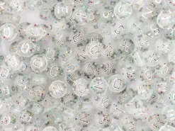 Pot perles lettres – Paillettes argent