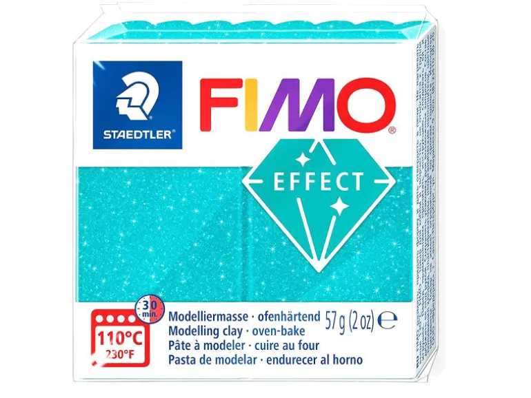 Pâte Fimo EFFECT galaxy Pailletée Turquoise 392