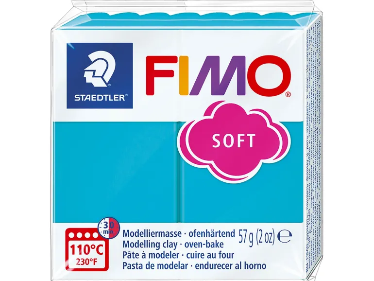 Pâte Fimo Soft bleu Menthe Poivrée 39