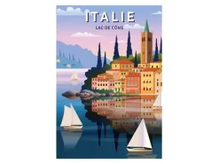 Puzzle 500 pièces Italie : Lac de Côme par Calypto