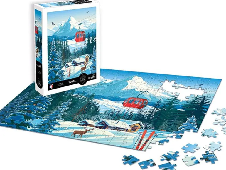 Puzzle 1000 pièces Paysage enneigé - Calypto