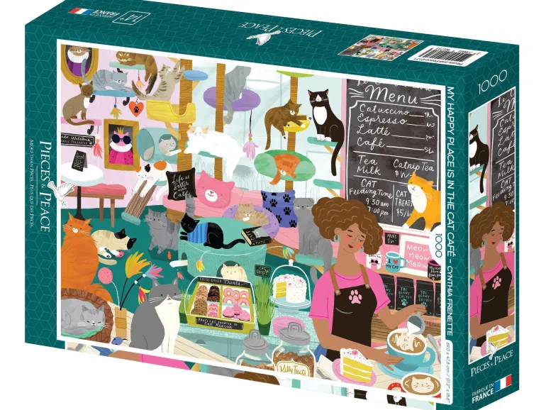Puzzle Café à Chats 1000 pièces – Pieces & Peace