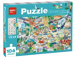 Puzzle d'observation - la ville - 104 pcs