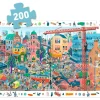 Puzzle et Poster cherche et trouve La ville - 200 pièces Djeco