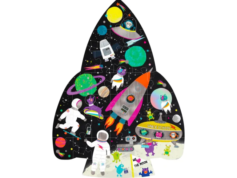 Puzzle Fusée Rocket Shape 80 Pièces - Floss & Rock