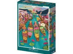 Puzzle Marché Flottant en Thaïlande 1000 pièces - Pieces & Peace