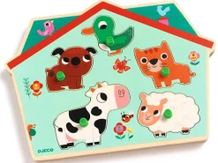 Puzzle sonore en bois - Ouaf woof - les animaux familiers