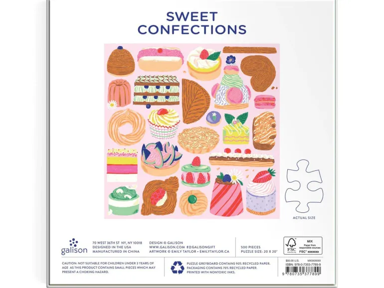 Puzzle Sweet Confections - 500 pièces - Galison