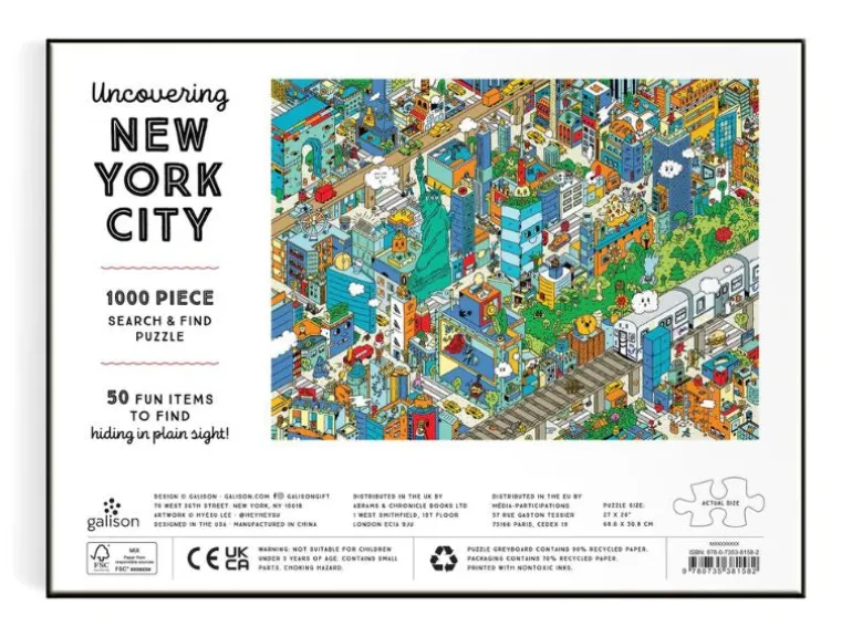 Puzzle Uncovering New York - 1000 pièces - Galison