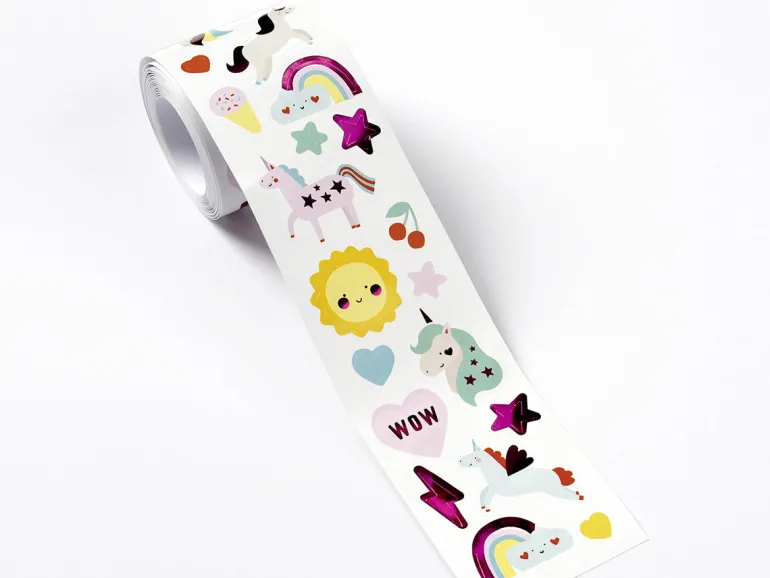 Rouleau de stickers Licorne 4m