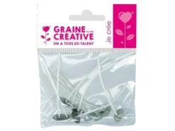 Sachet de 10 mèches à bougies avec pied - 7 cm