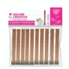 Sachet de 10 mèches bougie en pin et socle en métal - 2 cm de largeur