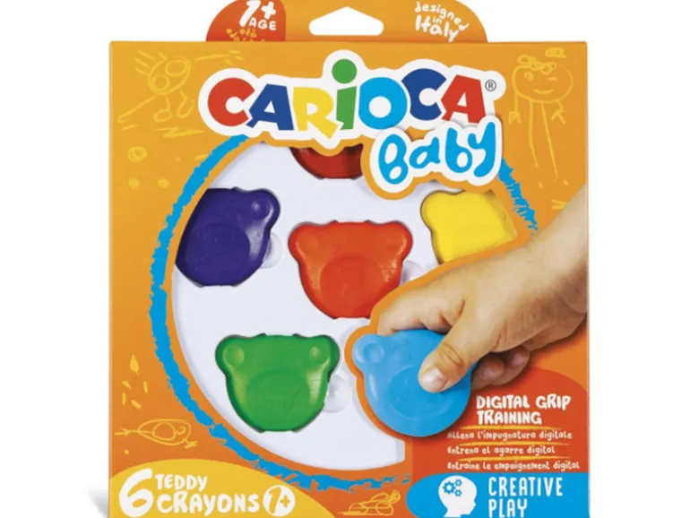 Set de 6 Crayons 1+ - Carioca Baby Teddy