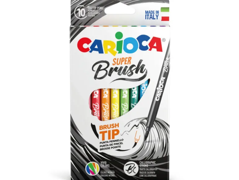 Set de 10 feutres Brush - Carioca Super Brush