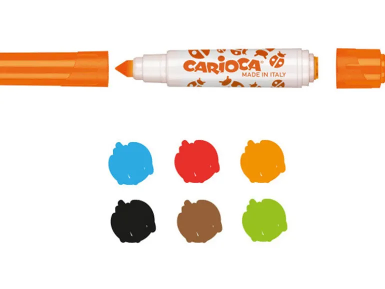 Set de 6 feutres double pointe - Carioca Stamperello