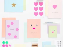 Set de cartes et enveloppes B6 - Rainbow pastel