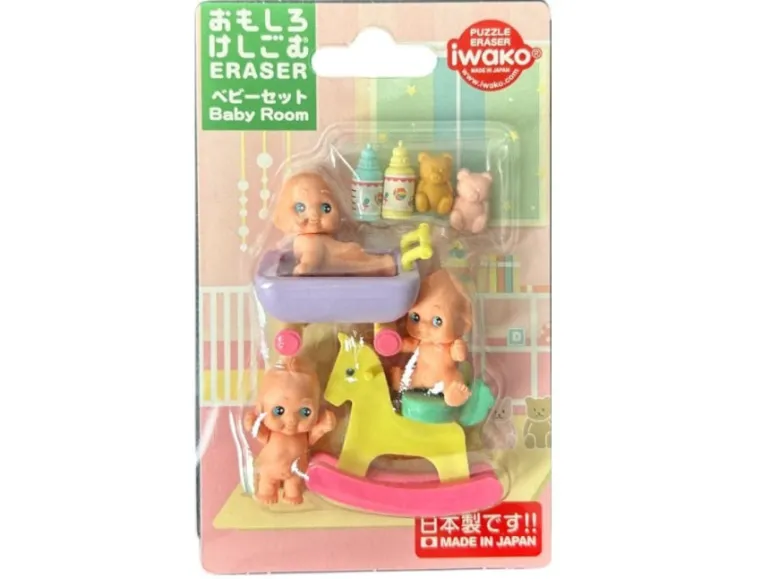 Set de gommes kawaii - Chambre de Bébé - Iwako (Made in Japan)