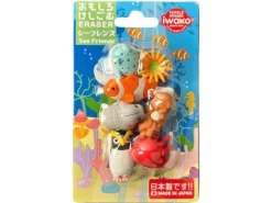 Set de gommes kawaii - Les amis des mers - Iwako (Made in Japan)