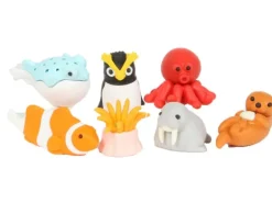 Set de gommes kawaii - Les amis des mers - Iwako (Made in Japan)