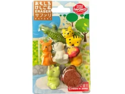 Set de gommes kawaii - Safari - Iwako (Made in Japan)