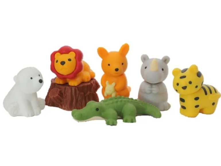 Set de gommes kawaii - Safari - Iwako (Made in Japan)
