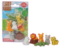 Set de gommes kawaii - Safari - Iwako (Made in Japan)