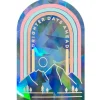 Sticker suncatcher - montagnes et arc-en-ciel - 15 x 10 cm