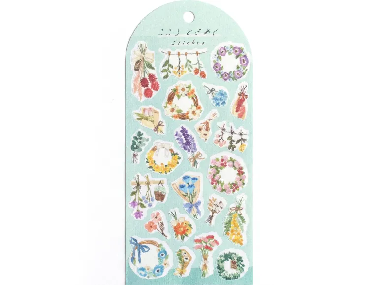 Stickers - couronnes de fleurs