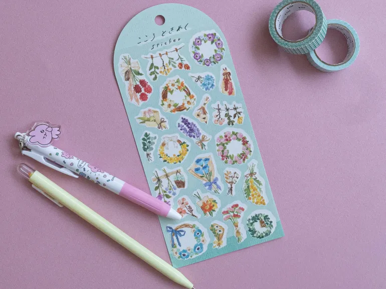 Stickers - couronnes de fleurs