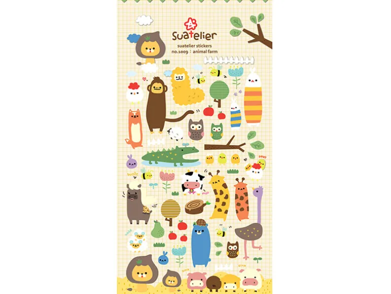 Stickers animaux de la ferme rigolos