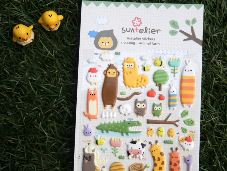 Stickers animaux de la ferme rigolos
