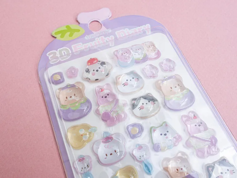 Stickers 3D Fruity Diary - mauve