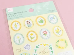 Stickers design motif mimosa