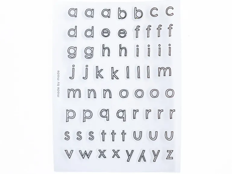 Stickers lettres - contours noirs