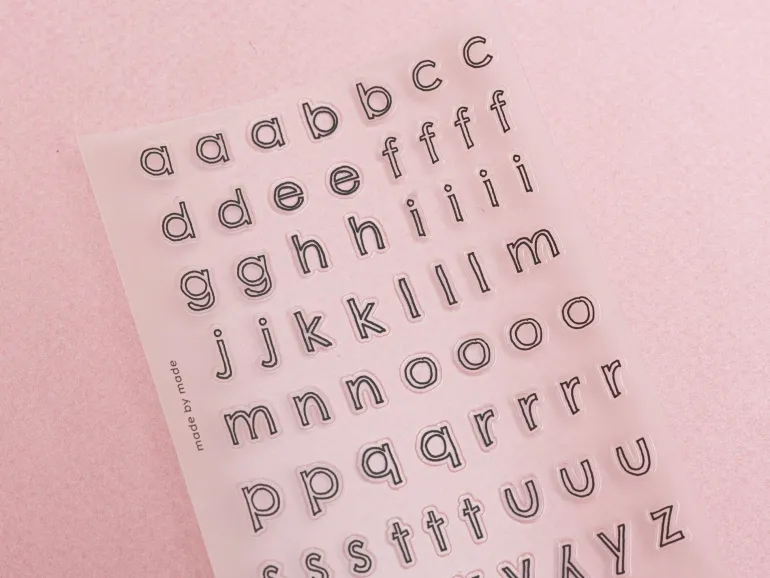 Stickers lettres - contours noirs