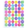 Stickers lettres - formes géométriques multicolores