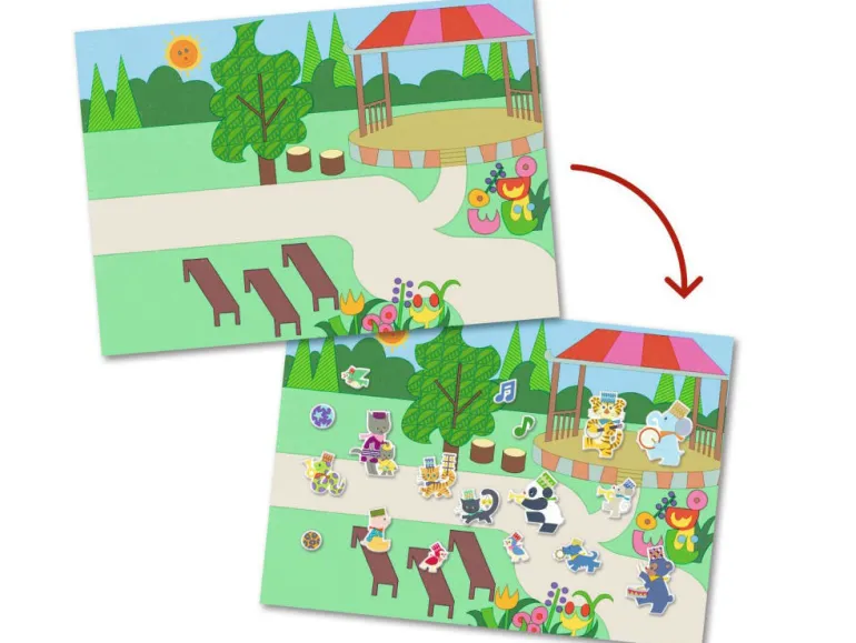 Stickers épais repositionnables Fanfare - Djeco