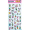 Stickers rose fluo lapin rigolo