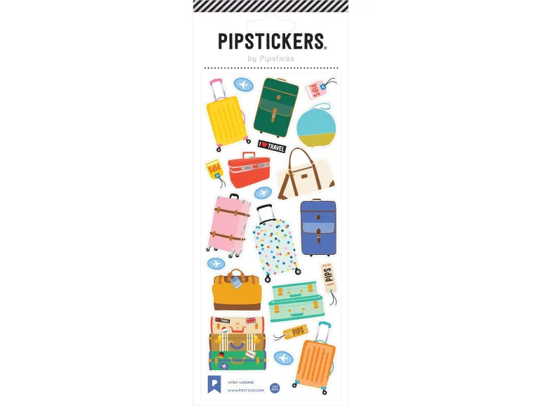 Stickers Valises colorées (Lively Luggage) - Pipsticks