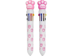 Stylo 10 couleurs patte de chat - Rose