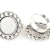 Support de bague pour cabochon - couleur argent