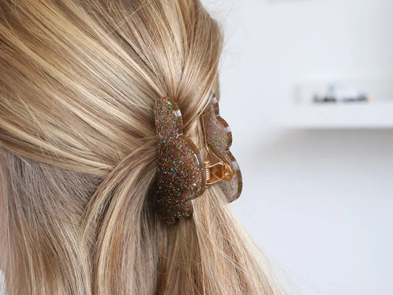 Support pour pince à cheveux - Doré - 5,5 x 2,8 x 2,2 cm