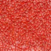 Tube de 350 perles à inclusions argentés - rouge tomate