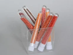 Tube de 350 perles de rocailles opaques - rose corail
