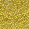 Tube de 350 perles de rocailles opaques nacrées - jaune