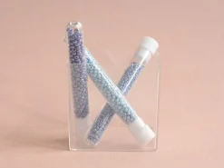 Tube de 350 perles de rocailles opaques nacrées - bleu moyen