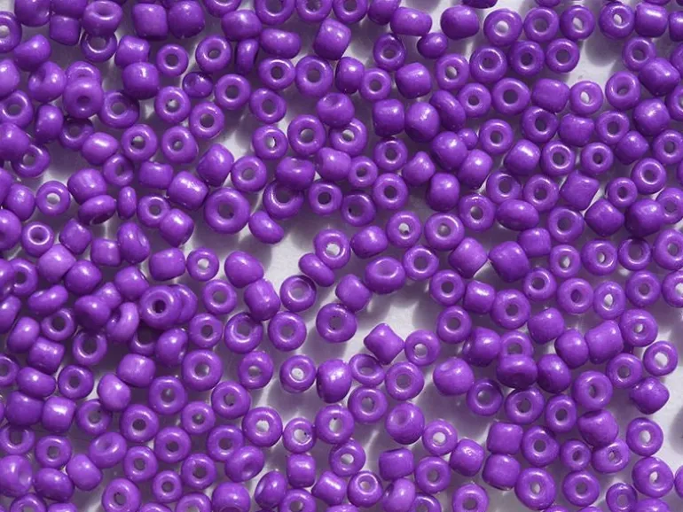 Tube de 350 perles de rocailles opaques - violet foncé