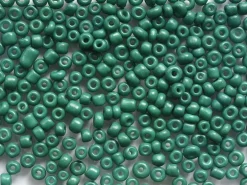 Tube de 350 perles de rocailles opaques - Vert foncé