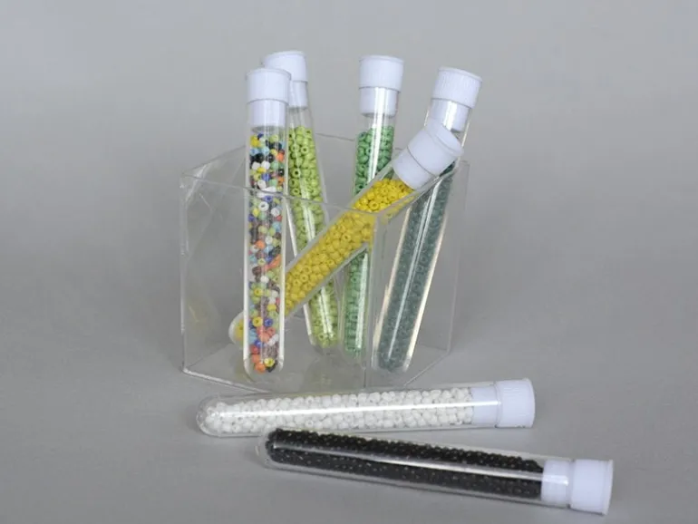 Tube de 350 perles de rocailles opaques - Vert foncé