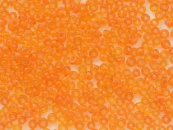 Tube de 350 perles transparentes - orange foncé